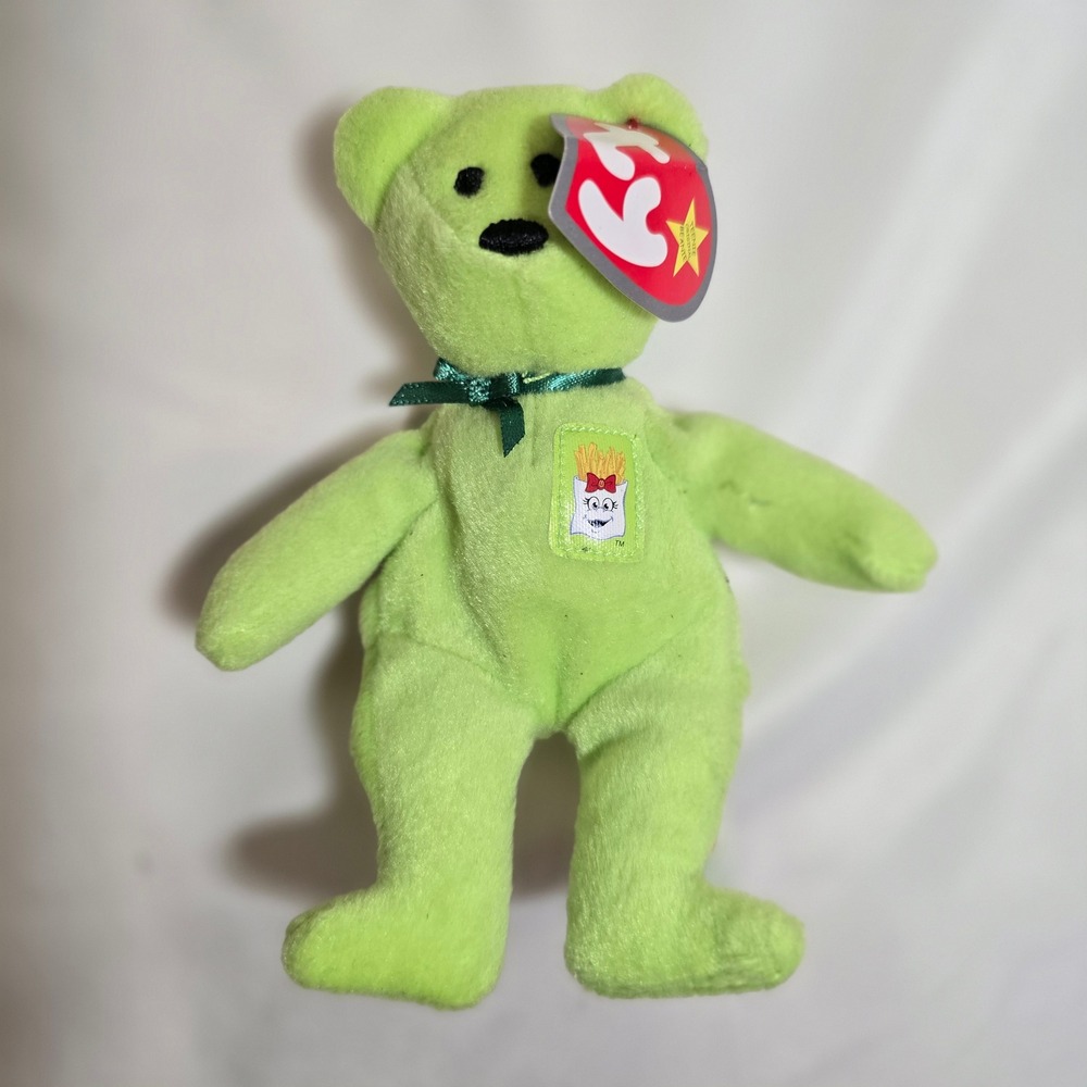 Ty Beanie‎ Baby Fries the Bear McDonald's 25th Anniversary Plush Toy 2004